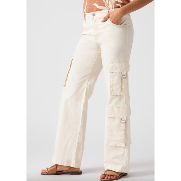 SANCTUARY Pants Size 33 NEW Y2K Strappy Cargo Standard Rise Pant Eco Natural - Picture 12 of 12